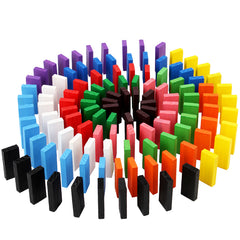 120 pcs Wooden Domino Blocks Set – 12 Colors Educational Toy for Kids Creativity & Learning