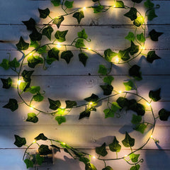 7Feet Money Plant Home Décor String Lights – Battery Operated Waterproof Vine Garland Hanging (Warm White)