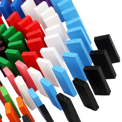 120 pcs Wooden Domino Blocks Set – 12 Colors Educational Toy for Kids Creativity & Learning