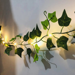 7Feet Money Plant Home Décor String Lights – Battery Operated Waterproof Vine Garland Hanging (Warm White)