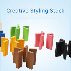 120 pcs Wooden Domino Blocks Set – 12 Colors Educational Toy for Kids Creativity & Learning