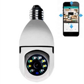 Wireless 3MP E27 Bulb Surveillance Camera – AI Human Detection, Full-Color Night Vision, 4× Zoom