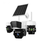 12MP 4G Outdoor PTZ Camera – 3-Lens Solar-Support, PIR, 10× Zoom, Color Night Vision