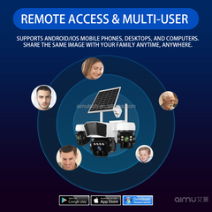 12MP 4G Outdoor PTZ Camera – 3-Lens Solar-Support, PIR, 10× Zoom, Color Night Vision