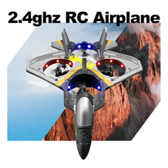 RC Fighter Plane Toy with Remote Control | 2.4GHz LED Flying Airplane for Kids