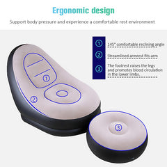 Inflatable Air Sofa Chair with Footstool – Foldable Portable Lazy Recliner for Home & Outdoor Use
