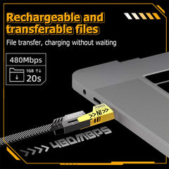 High Quality 4-in-1 Multi Charging Cable – Flat Braided USB A/C to Lightning & Type-C Fast Charger