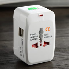 Universal Travel Adapter with Dual USB 2400 mA – All-in-One Worldwide Plug Charger