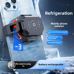 SL53 Mobile Phone Cooling Fan – 7‑Blade Turbo Fan, Semiconductor Cooling, Clip‑On & RGB Light