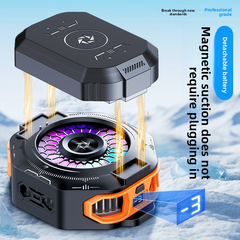 SL53 Mobile Phone Cooling Fan – 7‑Blade Turbo Fan, Semiconductor Cooling, Clip‑On & RGB Light