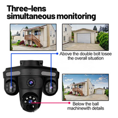 12MP Outdoor PTZ Wi‑Fi Security Camera – Triple Lens, 30× Zoom & Color Night Vision