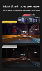 XC401 4‑Lens Wi‑Fi Dash Cam – Front, Rear & Side 1080p Cameras, Night Vision, Parking Mode