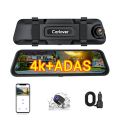 4K Front + Rear Dash Cam – Dual 4K/1080p Recording, GPS, Wi‑Fi, 10″ Touch Screen