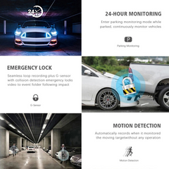 S2 Ultra 3‑Lens Dash Cam – Full HD Front, Rear & Cabin Coverage with Night Vision & Wi‑Fi