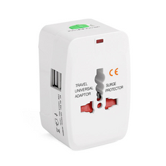 Universal Travel Adapter with Dual USB 2400 mA – All-in-One Worldwide Plug Charger