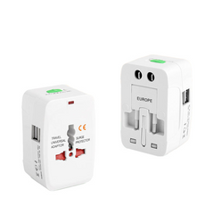 Universal Travel Adapter with Dual USB 2400 mA – All-in-One Worldwide Plug Charger