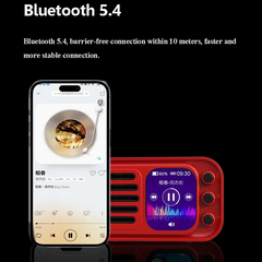 Portable Bluetooth Speaker & Weather Radio with LCD Display – FM/AM, USB/TF, AUX