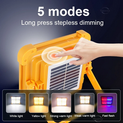 IP66 Waterproof Solar Light Outdoor – Rechargeable Emergency Lamp for Home & Camping