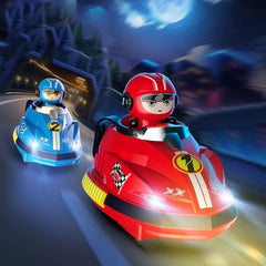 RC Super Battle Bumper Cars – Crash Bounce Toy with Pop-up Doll & LED Lights
